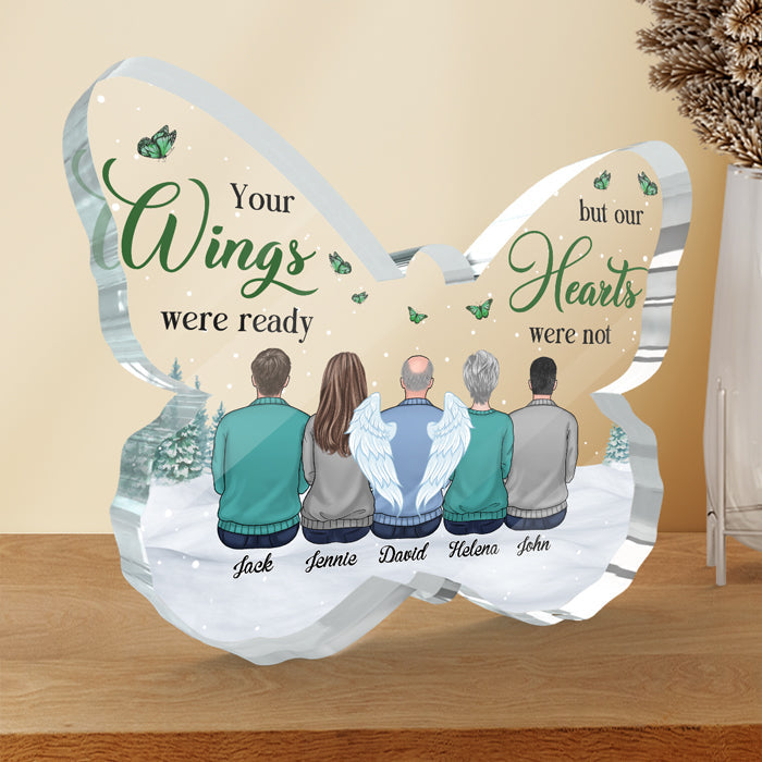 Memorial Personalized Custom Butterfly Shaped Acrylic Plaque - Gift For Family Members